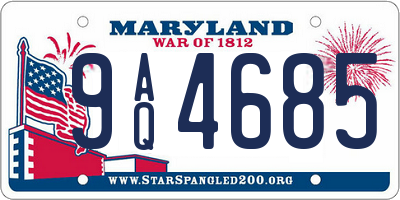 MD license plate 9AQ4685