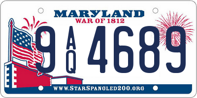MD license plate 9AQ4689
