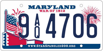 MD license plate 9AQ4706