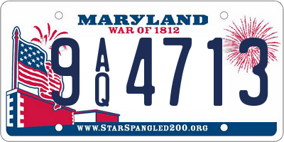 MD license plate 9AQ4713