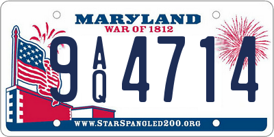 MD license plate 9AQ4714