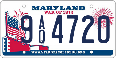 MD license plate 9AQ4720