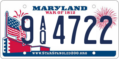 MD license plate 9AQ4722