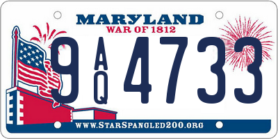 MD license plate 9AQ4733