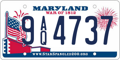 MD license plate 9AQ4737