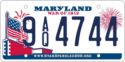 MD license plate 9AQ4744