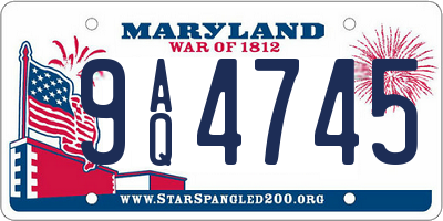 MD license plate 9AQ4745