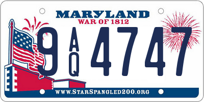 MD license plate 9AQ4747