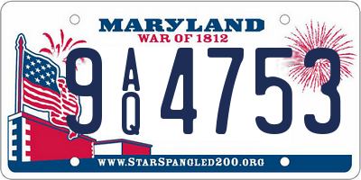 MD license plate 9AQ4753