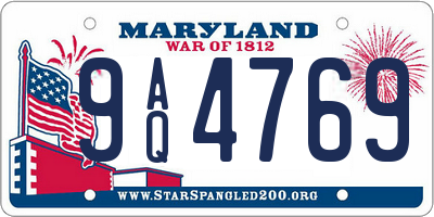 MD license plate 9AQ4769