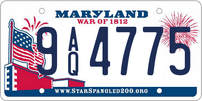 MD license plate 9AQ4775