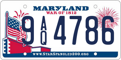 MD license plate 9AQ4786