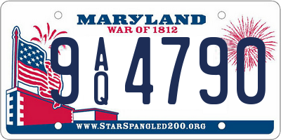 MD license plate 9AQ4790