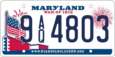 MD license plate 9AQ4803
