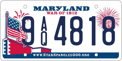 MD license plate 9AQ4818