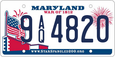 MD license plate 9AQ4820