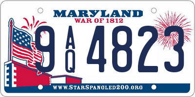 MD license plate 9AQ4823