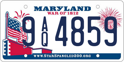 MD license plate 9AQ4859