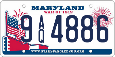 MD license plate 9AQ4886