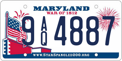 MD license plate 9AQ4887