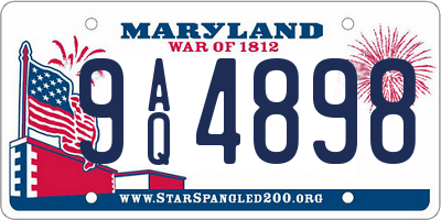 MD license plate 9AQ4898