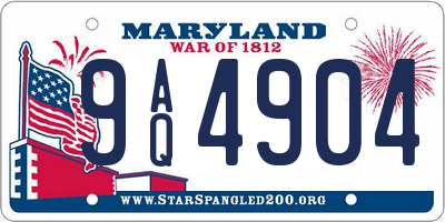 MD license plate 9AQ4904
