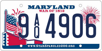 MD license plate 9AQ4906