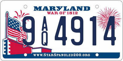 MD license plate 9AQ4914
