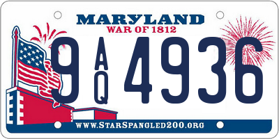MD license plate 9AQ4936