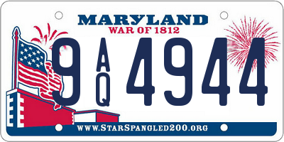 MD license plate 9AQ4944