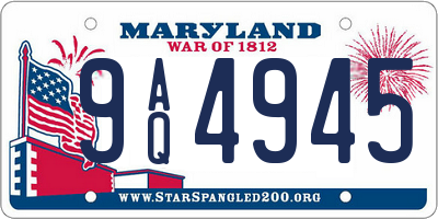 MD license plate 9AQ4945