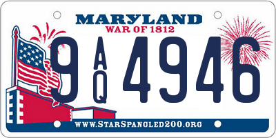 MD license plate 9AQ4946