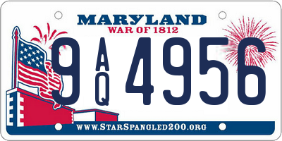 MD license plate 9AQ4956
