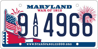 MD license plate 9AQ4966