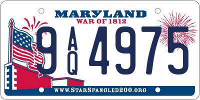 MD license plate 9AQ4975
