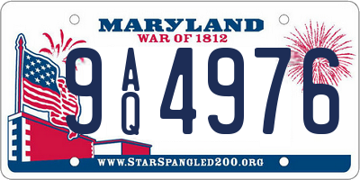 MD license plate 9AQ4976