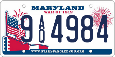 MD license plate 9AQ4984