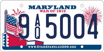 MD license plate 9AQ5004