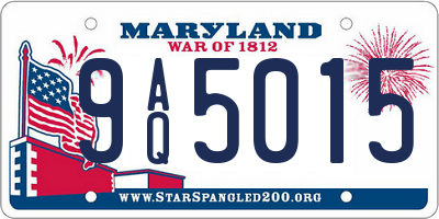 MD license plate 9AQ5015