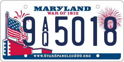 MD license plate 9AQ5018