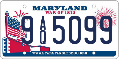 MD license plate 9AQ5099