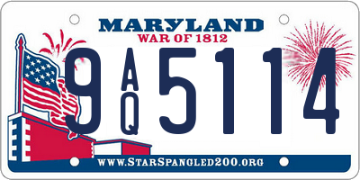 MD license plate 9AQ5114