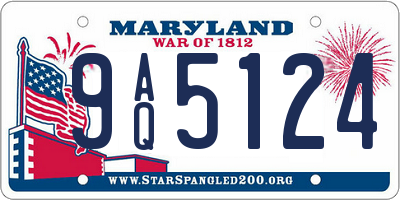 MD license plate 9AQ5124
