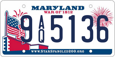 MD license plate 9AQ5136