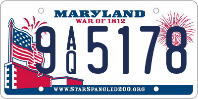 MD license plate 9AQ5178