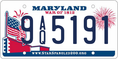 MD license plate 9AQ5191