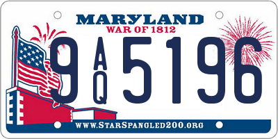 MD license plate 9AQ5196