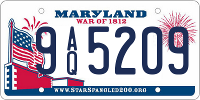 MD license plate 9AQ5209