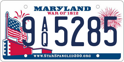 MD license plate 9AQ5285