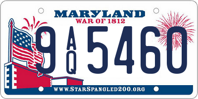 MD license plate 9AQ5460